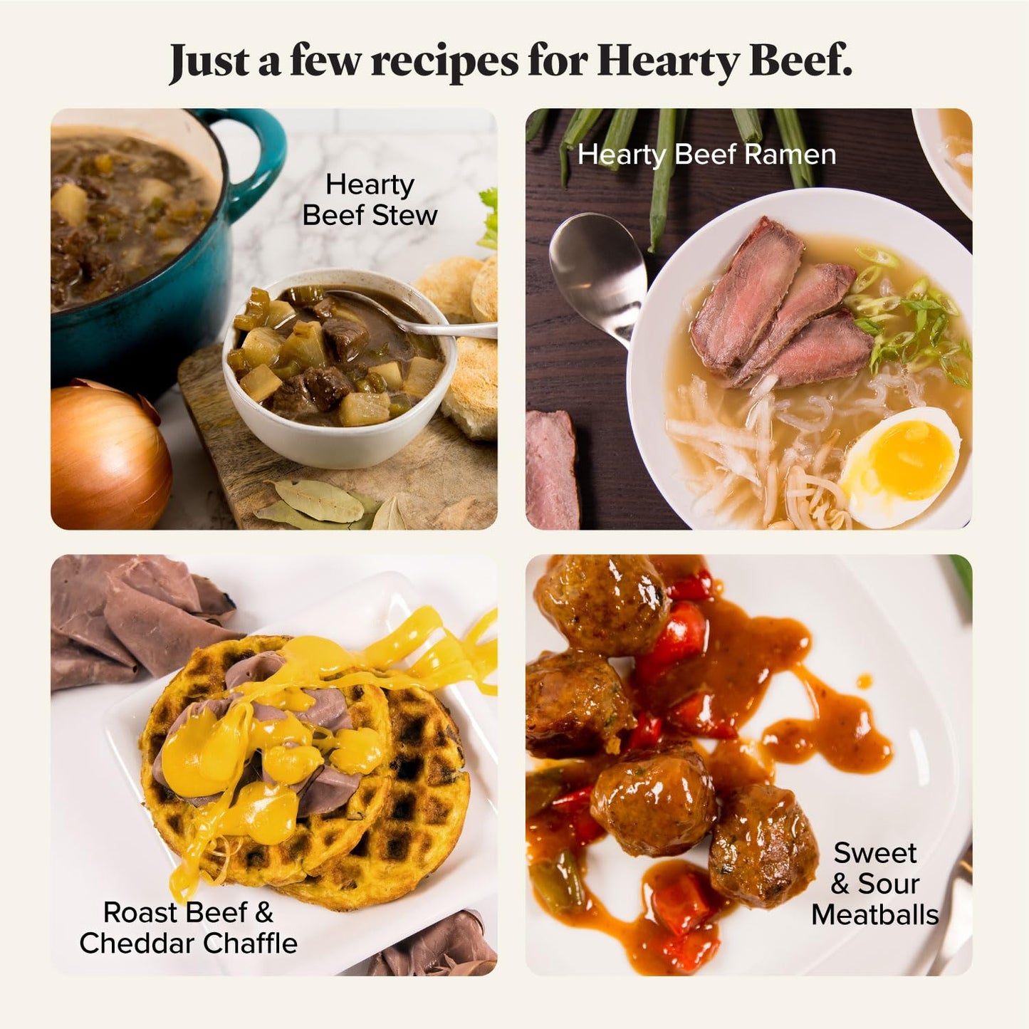 Keto Chow Hearty Beef - Keto Soup Base Powder - Nutritionally Complete - Low Carb - Protein Rich - You Choose The Fat - Single M