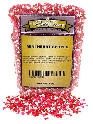 Mini Red, White & Pink Hearts, Valentine Sprinkles, Bulk Size (8 Oz.Resealable Zip Lock Bag)