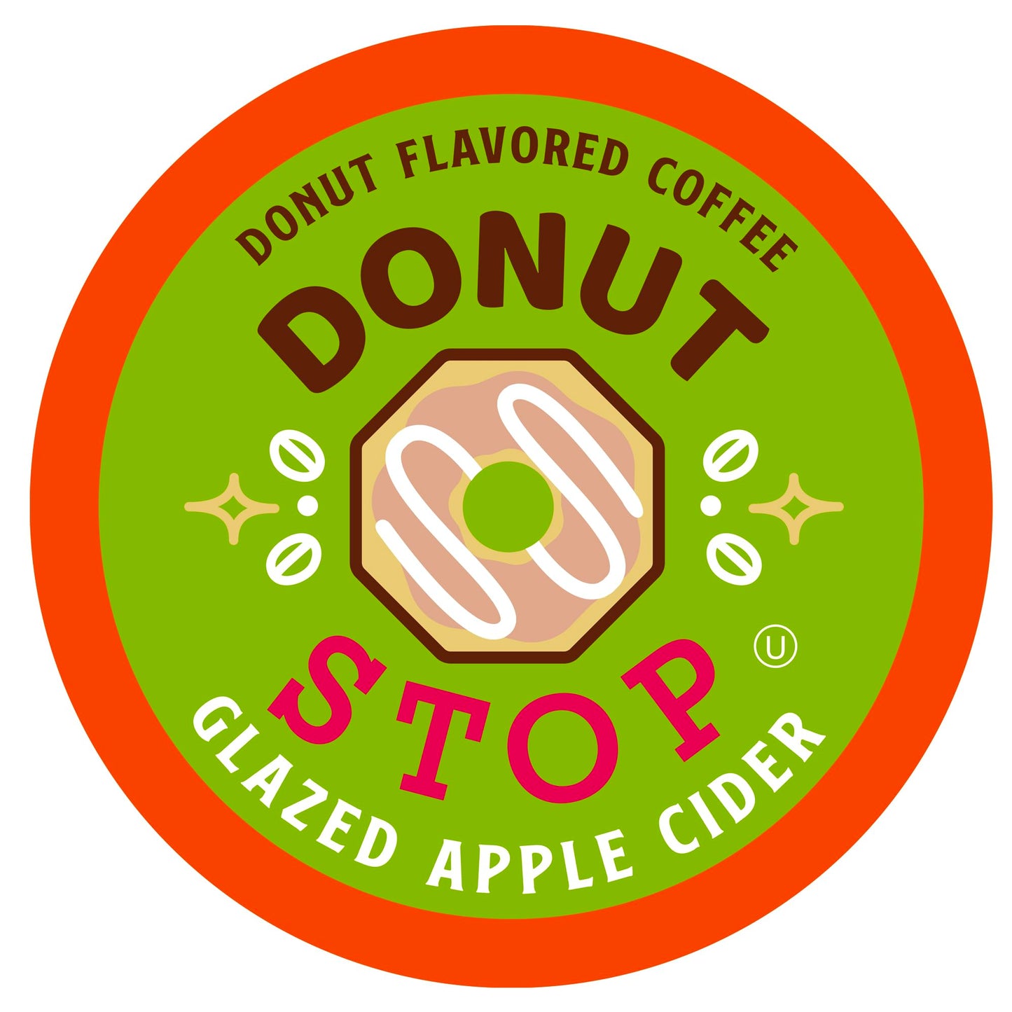 Donut Stop Glazed Apple Cider Coffee Pods, 40 Count, Compatible with 2.0 K-Cup Brewers