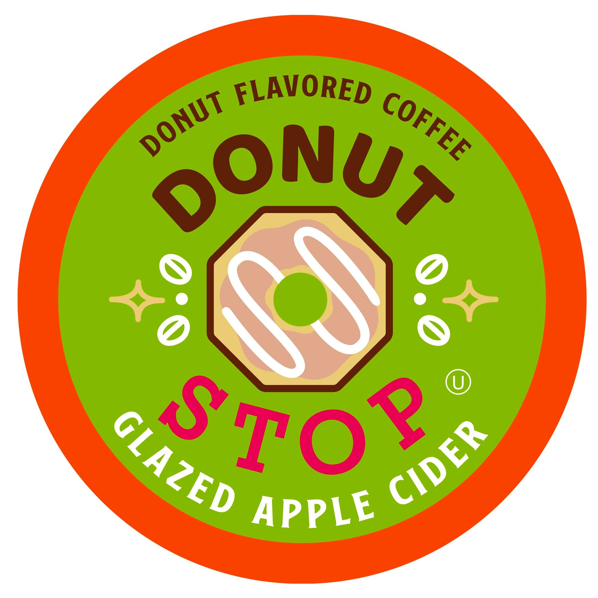 Donut Stop Glazed Apple Cider Coffee Pods, 40 Count, Compatible with 2.0 K-Cup Brewers
