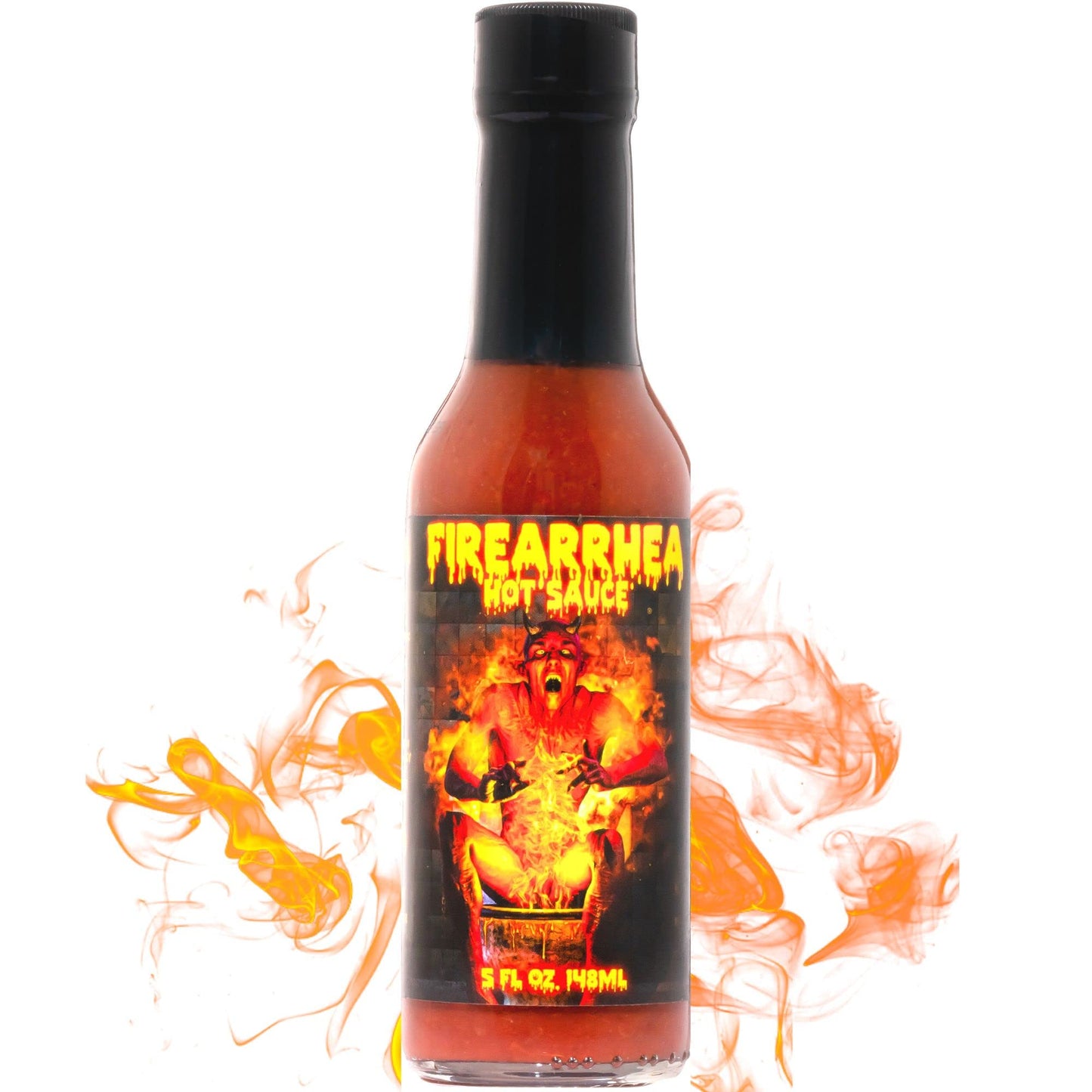 Hellfire Hot Sauce Firearrhea - Extreme Hot Sauce With The Worlds Hottest Four Peppers, 5 Oz.