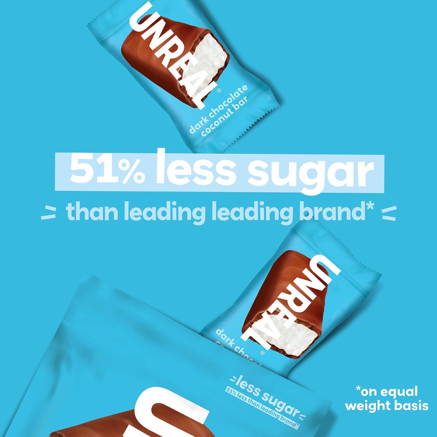 Unreal Dark Chocolate Coconut Bars | 3G Sugar | Certified Vegan, Gluten Free, Fair Trade, Non-Gmo | No Sugar Alcohols Or Soy | P
