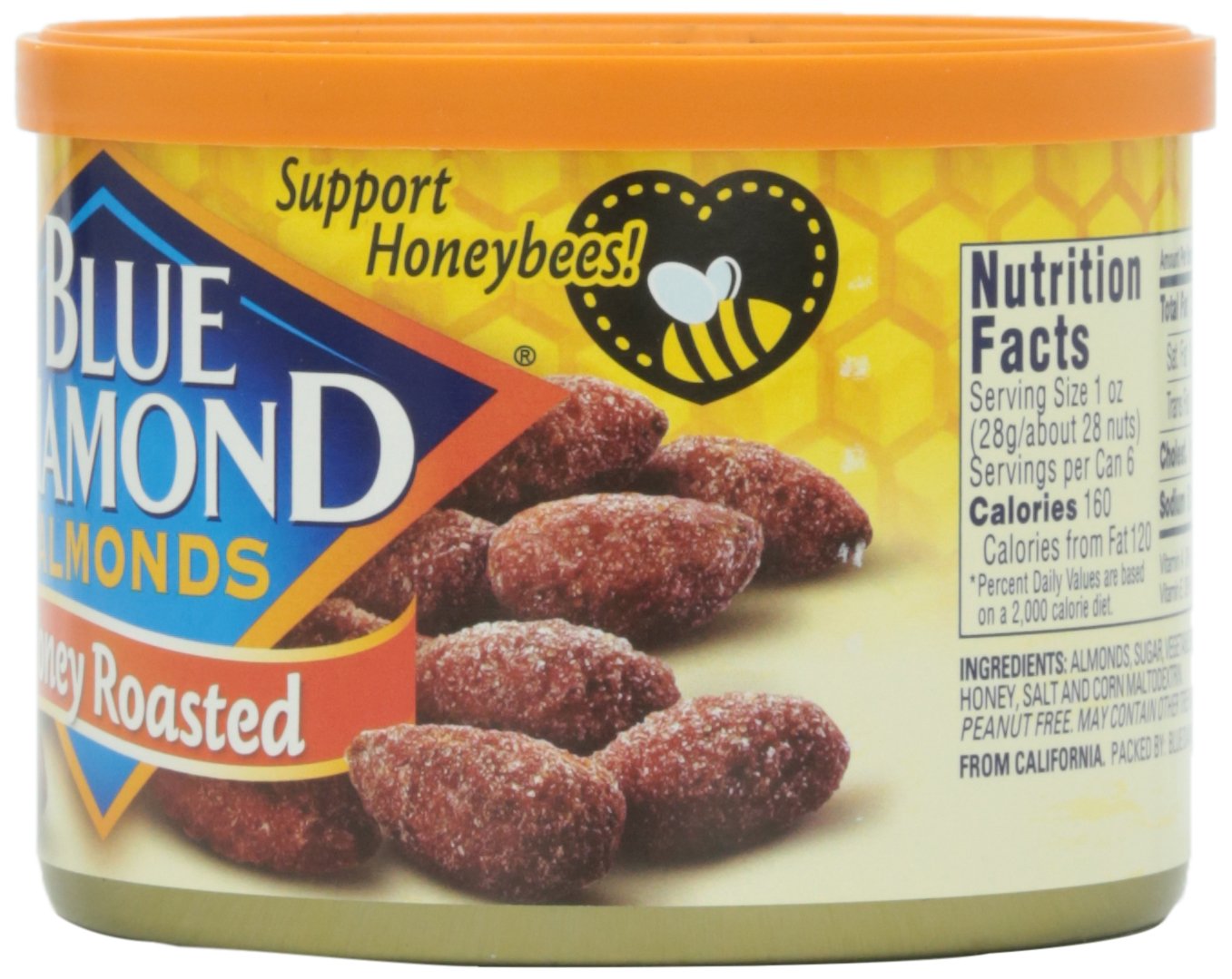 Blue Diamond Almonds Honey Roasted, 6 Ounce