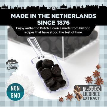Gustaf'S Dutch Licorice Double Salt Coins - 5.2Oz Bag - Salted Black Licorice Coins - Dutch Candy From Netherlands - Salty Black