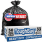 Toughbag 33 Gallon Trash Bags, 32 X 38'' Black Garbage Bags (50 Count) - Heavy Duty 3 Mil Outdoor Industrial Garbage Can Liner F