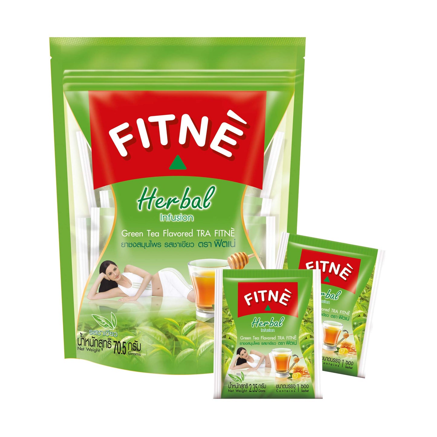 Fitne Green Tea Herbal Honey Lemon With Garcinia Senna Infusion Gentle Detox Cleanse High Antioxidant No Calories Stevia Sweetener  30 Tea Bags