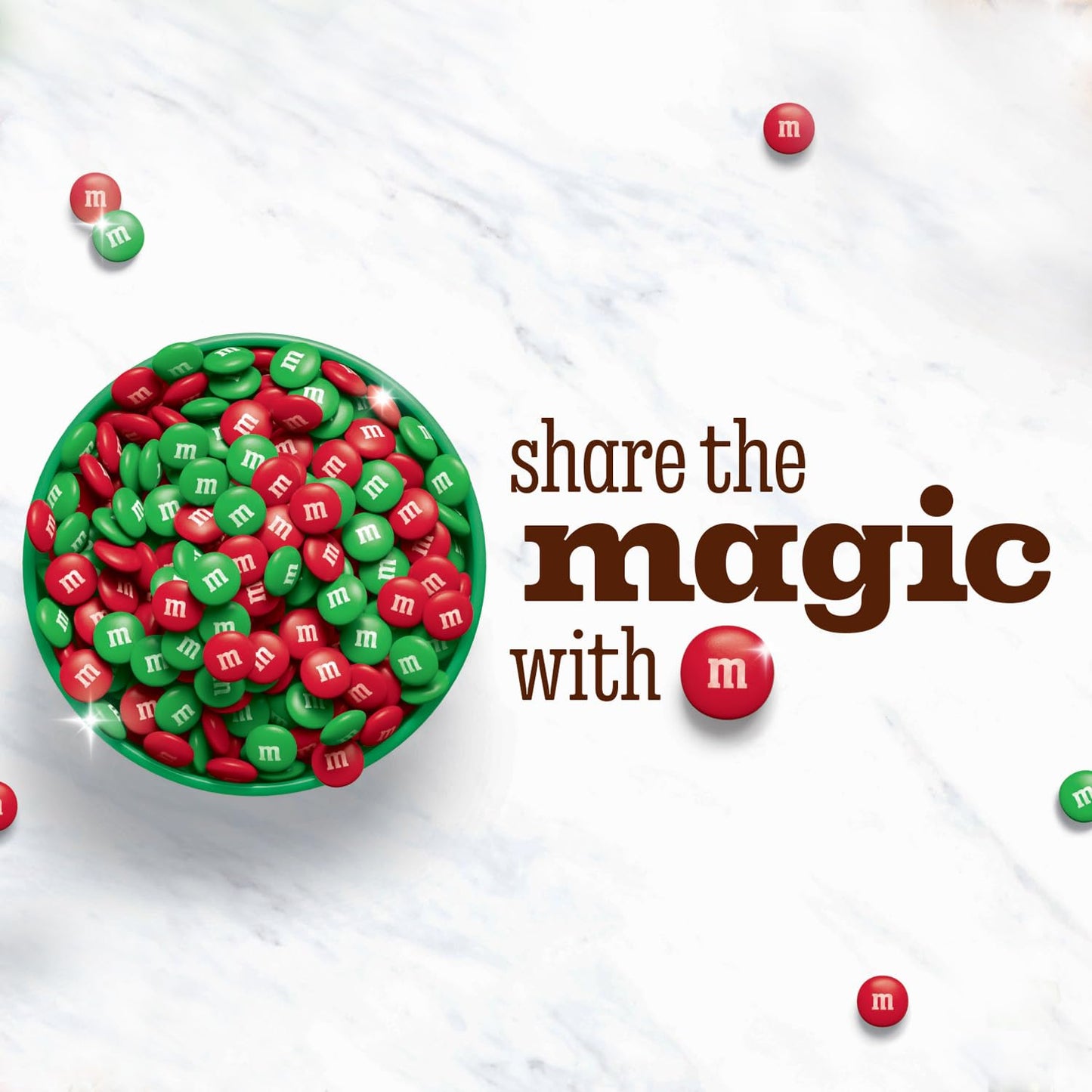 M&MS Milk Chocolate Red & Green Christmas Candy Bulk Assortment  Bulk Christmas Candy 38 oz Resealable Bag