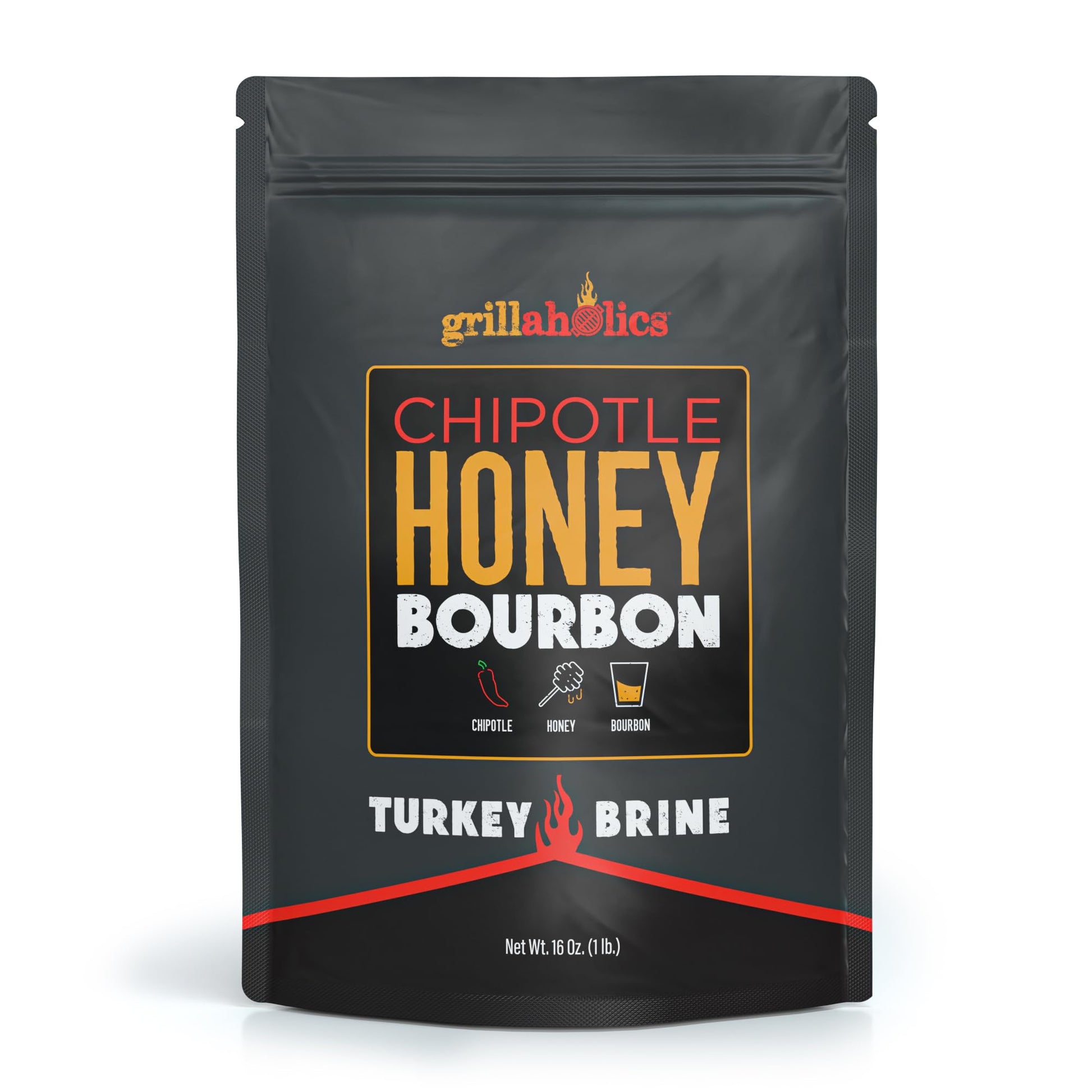 Grillaholics Chipotle Honey Bourbon Turkey Brine Kit for Smoking & Grilling, 16 oz Bag