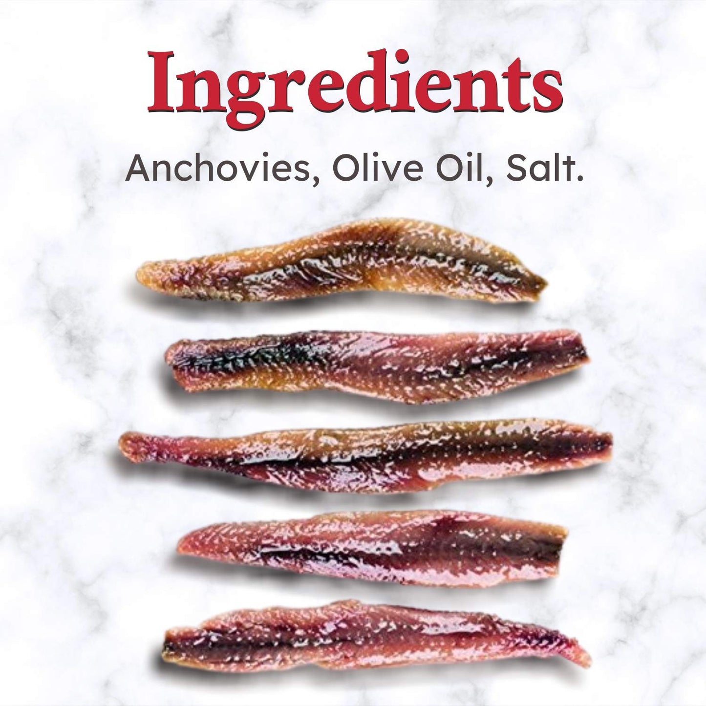 Roland Foods Flat Anchovy Fillets in Olive Oil, Wild Caught, 14 OZ Can, Pack of 2