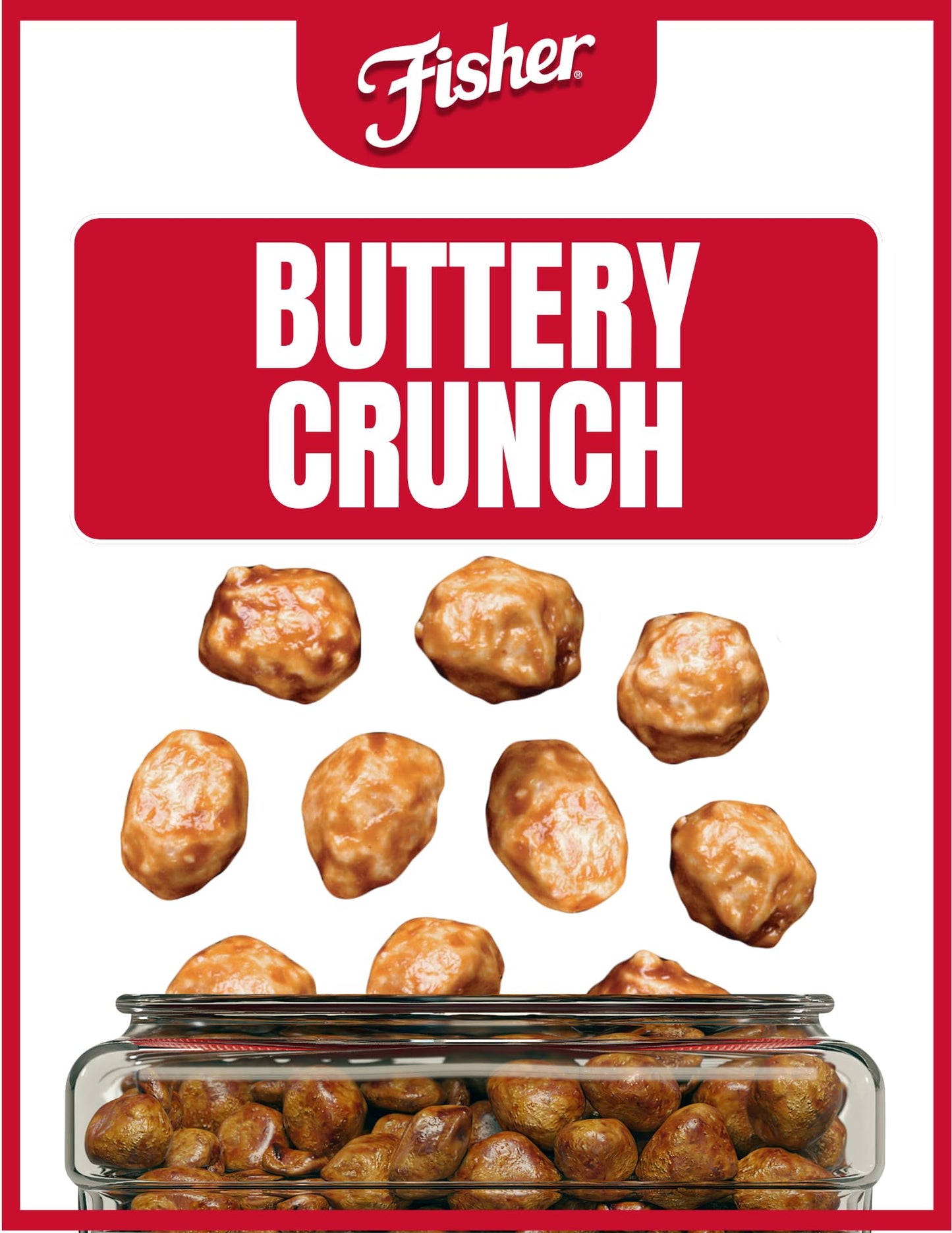 Fisher Butter Toffee Peanuts, 42 oz (Pack of 6) - No Artificial Colors or Flavors, Perfect Snack for Sharing