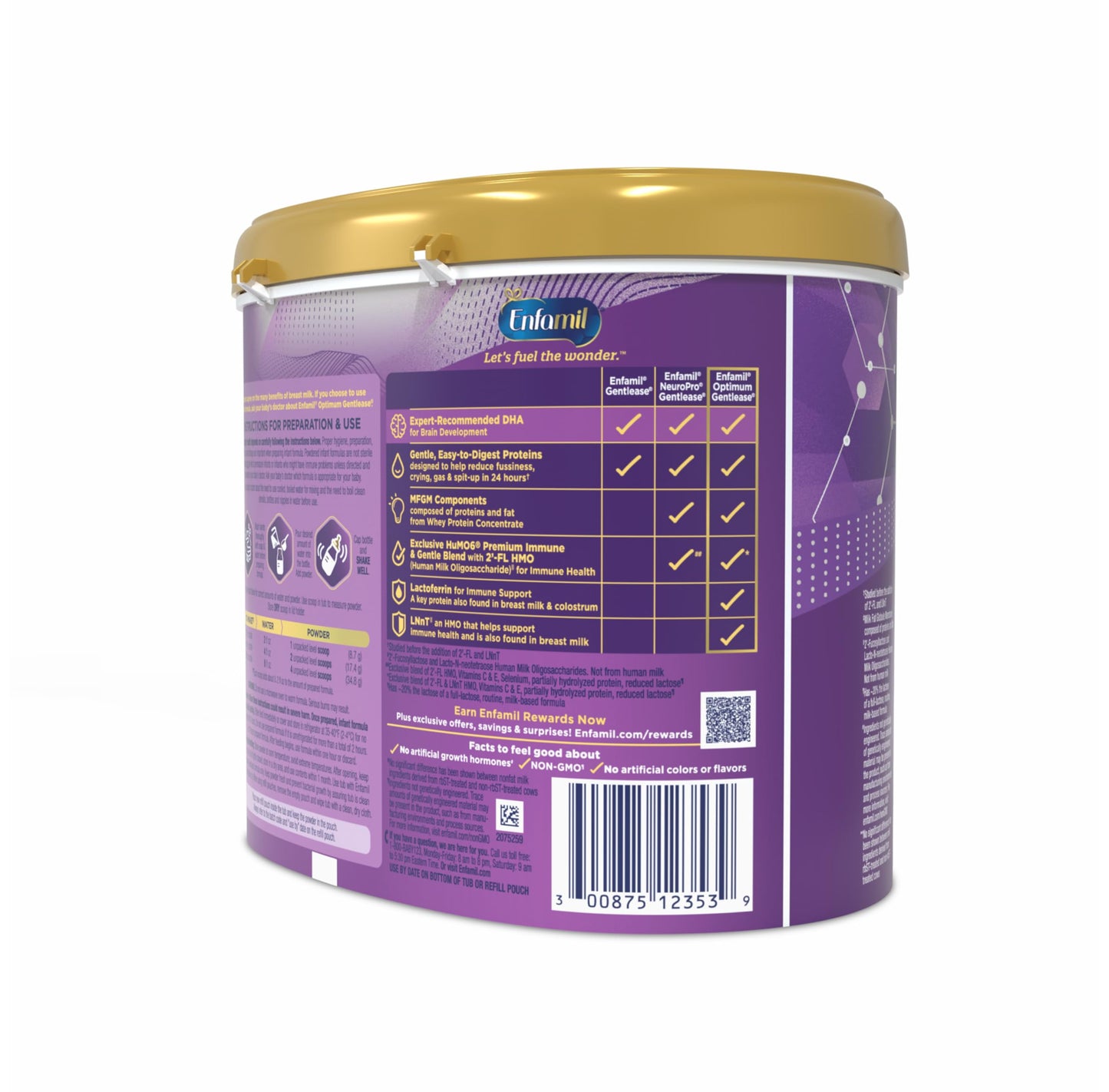 Enfamil Optimum Gentlease Baby Formula, Our Closest Formula to Breast Milk For Fussiness, Crying, Gas & Spit-up, Immune-Supporti