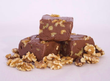 Betsy'S Fancy Fudge Chocolate Walnut Fudge, 1 Lb In 4 Wrapped Pieces, Gluten Free, Fresh Gourmet Candy, Makes Great Gift!