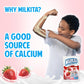 Milkita The Real Milk Candy Bag, Gluten Free Chewy Candies with Calcium & Real Milk, Zero Trans Fat, Low-Sugar, Strawberry Flavo