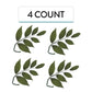 Global Sugar Art Dark Green Leaf Sugar Cake Flower Sprays, 4 Count, Model S-PL-9954