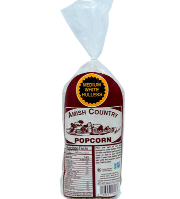 Amish Country Popcorn | 1 Lbs Bag | Medium White Popcorn Kernels | Old Fashioned, Non-Gmo And Gluten Free (Medium White - 1 Lbs