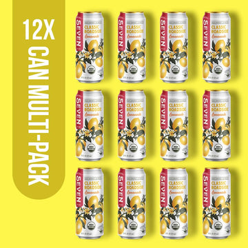 Seven Teas Classic Lemonade, Organic, 16 Fl Oz (Pack of 12 Cans)