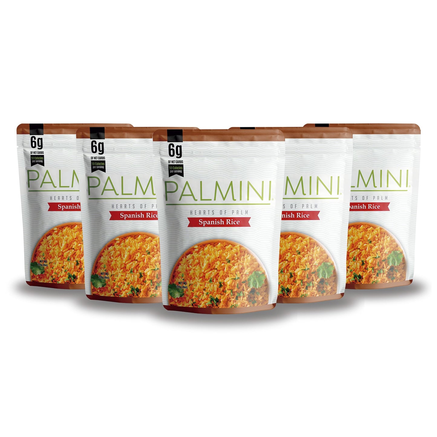 Palmini Spanish Rice | Low-Carb, Gluten Free Hearts of Palm Rice | 8 Ounce Pouch - Pack of 6