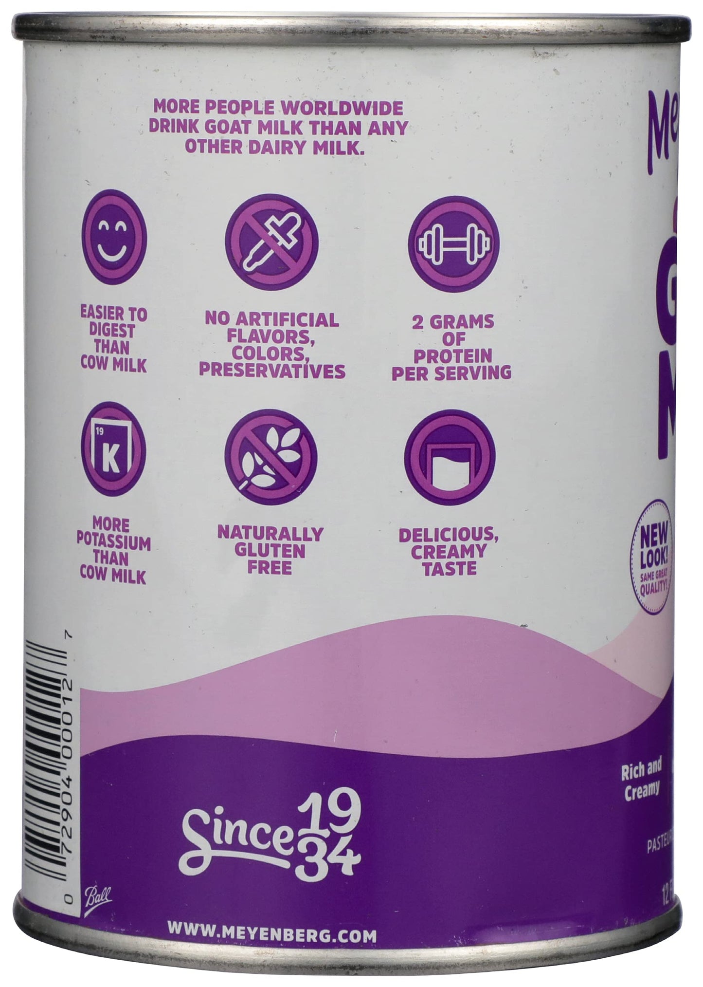 Meyenberg Evaporated Goat Milk, 12 fl oz, Pack of 2, Model 48585