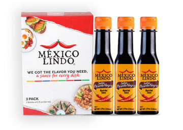 Mexico Lindo Picante Negra Hot Sauce Display, 5 fl oz, Pack of 3