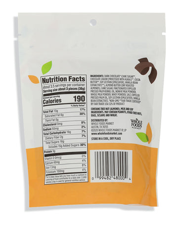 365 by Whole Foods Market, Mini Dark Chocolate Almond Butter Cups, 4.7 Ounce