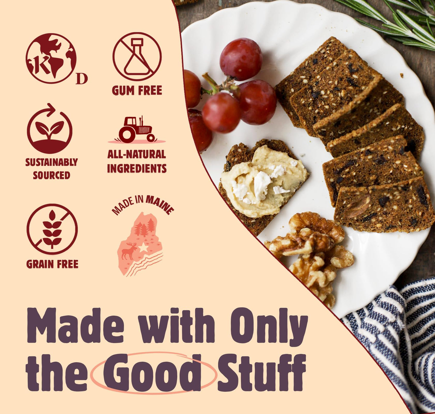 Maine Crisp Olive & Zaatar Snack  ers, Gluten Free, 4 Ounce (Pack of 4)