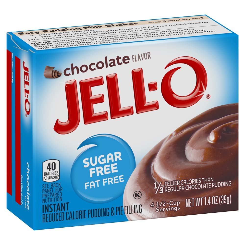 Jell-O Sugar-Free Chocolate Instant Pudding Mix, 1.4 Ounce (Pack of 6), Chocolate Flavor
