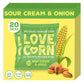 Love Corn Crunchy Corn Snacks, Sour Cream & Onion, 0.7oz Pack of 20, Gluten Free, Kosher, Non-GMO