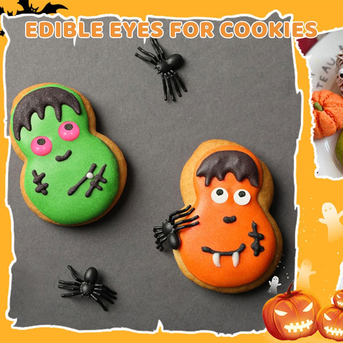Edible Eyes, Colours Candy Small Eyes, Candy Eyeballs, Eyeball Sprinkles Cupcake Toppers, Baking, Ice Cream,Biscuits, Halloween