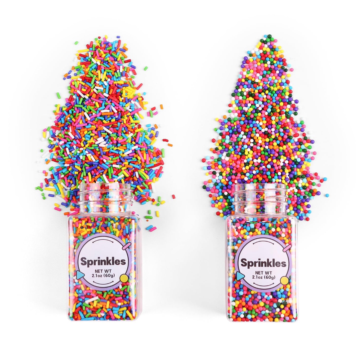 Rainbow Sprinkles, Confetti Sprinkles Bulk, Rainbow Sprinkles for Cake Decorating, Chocolate, Cupcake, Baking Sprinkles, and Ice