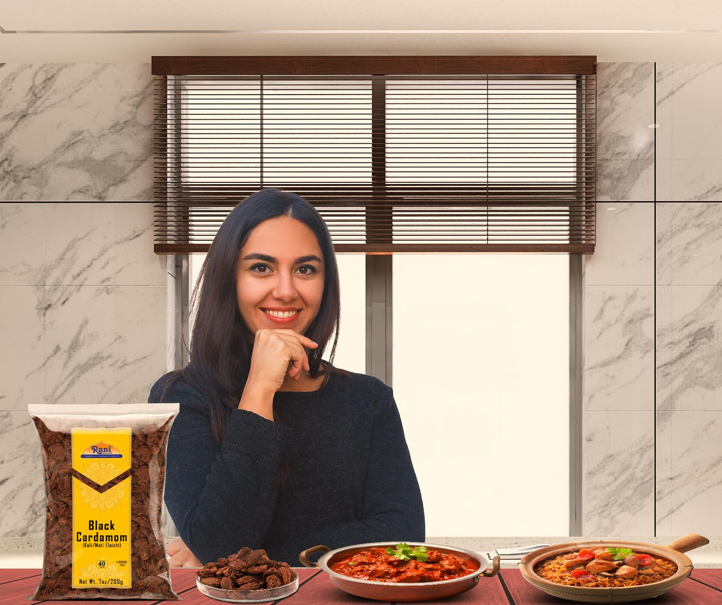 Rani Black Cardamom Pods (Kali Elachi) Whole Indian Spice 7Oz (200G) ~ All Natural | Vegan | Gluten Friendly | Non-Gmo | Indian Origin ~ Smokey | Tsaoko | Cao Guo | Bach Dan Khau | Badi