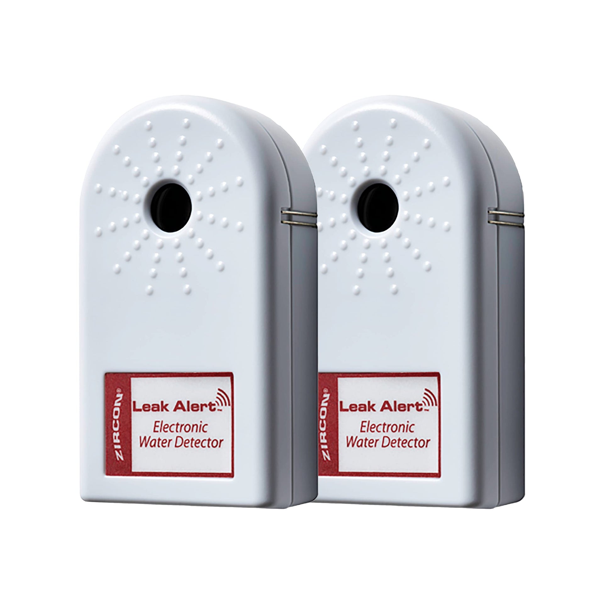 Zircon Leak Alert Water Leak Detector & Flood Sensor Alarm/Water Leak Sensor With Dual Leak Alarms 90Db Audio/Battery Powered (2