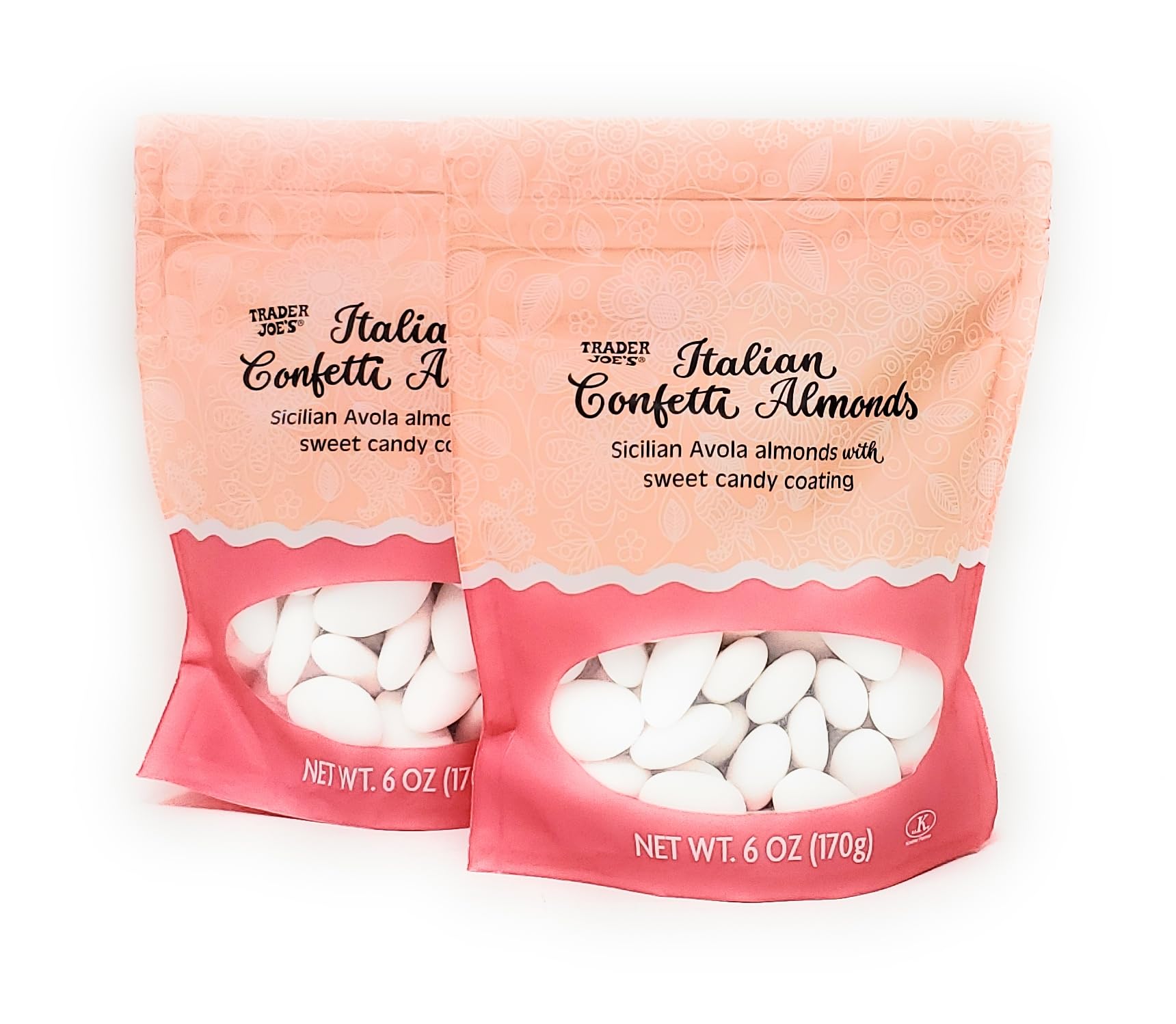Trader Joes Limited Edition Italian Confetti Almonds, Sicilian Avola Almonts with Sweet Candy Coating 6oz/170g (Pack of 2)