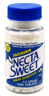 Necta Sweet Saccharin compact pieces, 1/2 Grain, 1000 Tablet Bottle (Pack of 2)