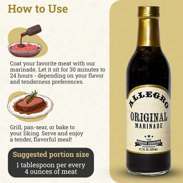 Allegro Marinades - Perfect for Meat & Veggies, Kosher & Gluten Free, 12.7 Oz (Pack of 4)