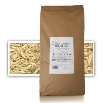 Lotus Foods Gourmet Organic Brown Basmati Rice, 25 Pound