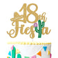 Tivurcia Fiesta 18th Cake Topper, Cheers to 18 Years/Taco Bout 18 Cake Decor,Tropical Hawaiian Mexican Summer Themed Happy 18th 