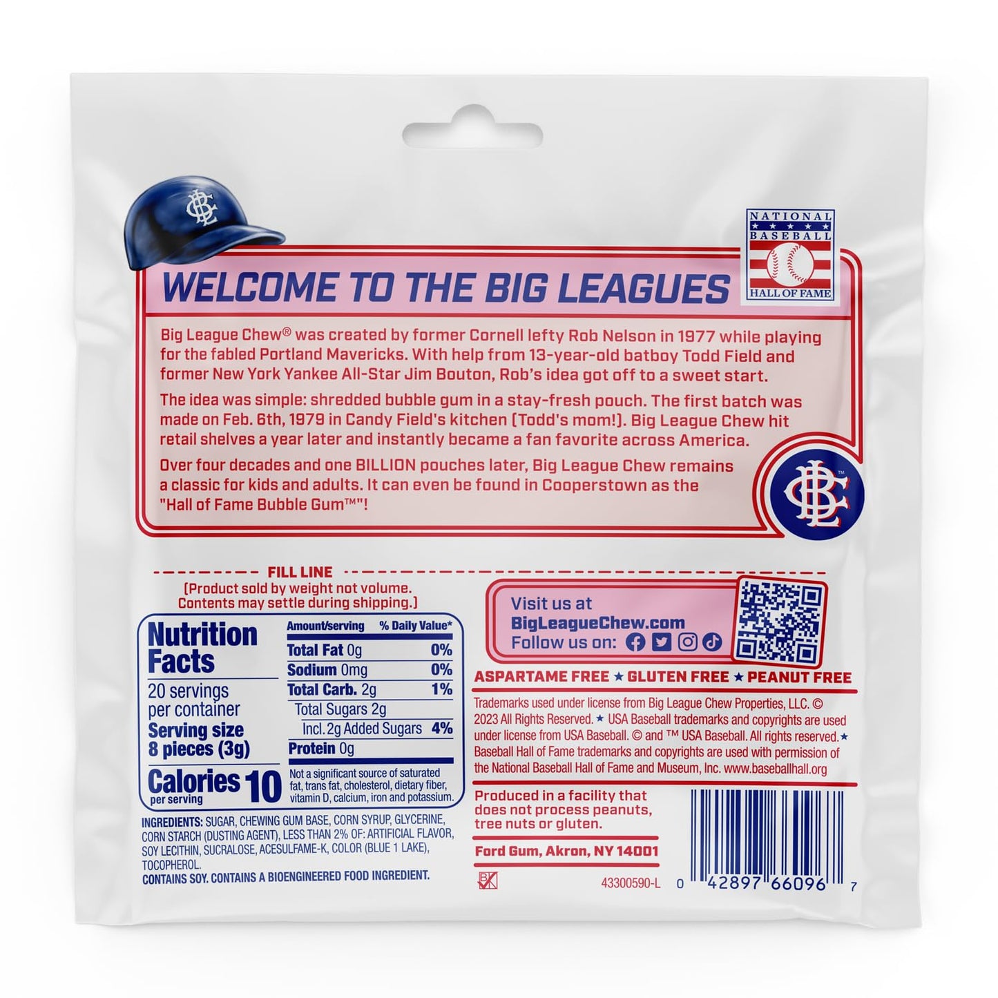 Big League Chew Curveball Cotton Candy Bubble Gum - Tasty Cotton Candy Delight | Ideal for Baseball Games, Teams, Concessions, P