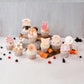 63 Pcs Edible Hippie Party Cupcake Toppers Peace Sign Hand Butterfly Two Groovy Cupcake Picks Dasiy 60S Retro Boho Cake Decorati