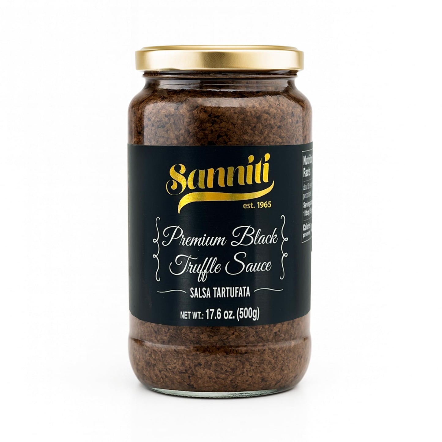 Sanniti Italian enhanced Black Truffle Sauce Salsa Tartufata  17.6 oz (500g)