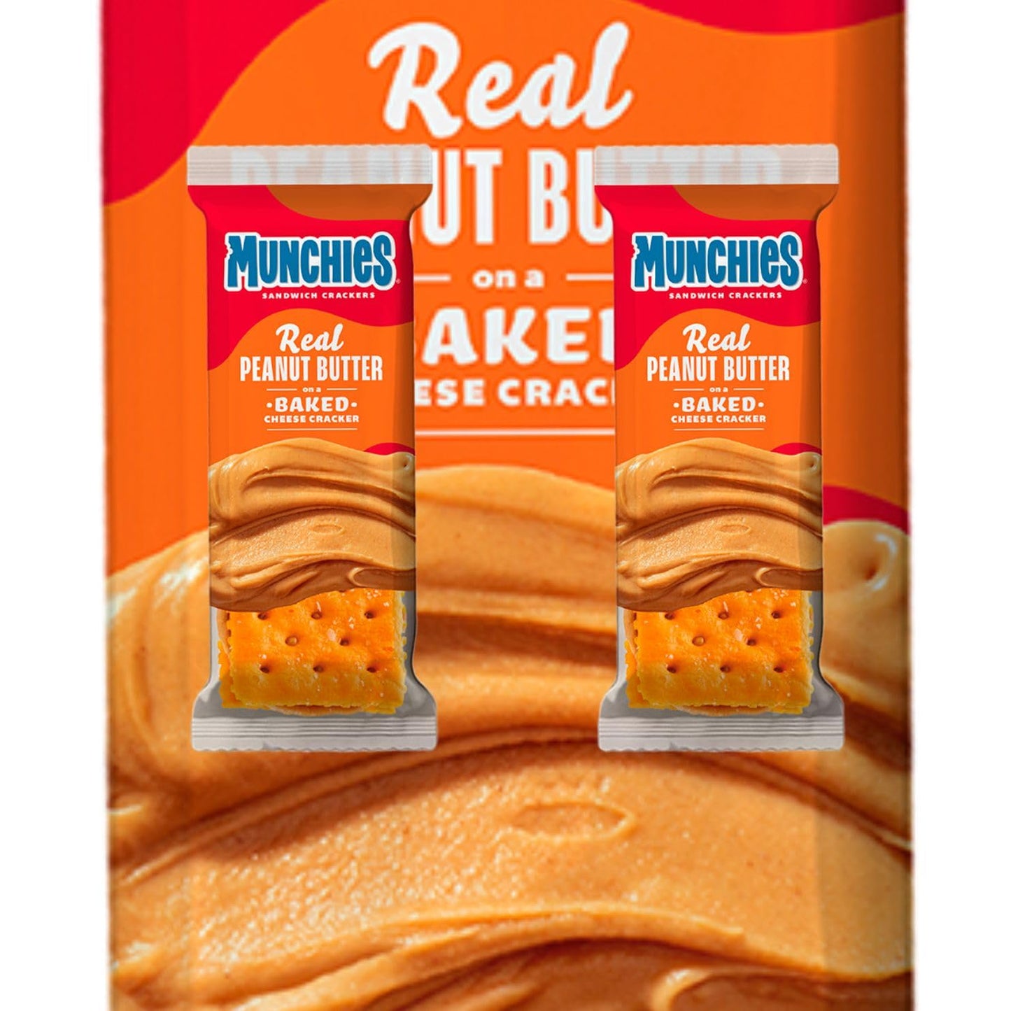 Munchies Peanut Butter on Cheese Crackers, 1.42 Ounce, Cheese Crackers, Peanut Butter Crackers, Snack Crackers, Cheese Crackers