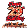 Happy 29th Birthday Cake Topper Fluorescent Flashing Night Out Hen Movie Nightclub Theme Decor Supplies Woman Man Happy Birthday