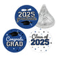 Blue Graduation Party Stickers for Kisses Candy, Chocolate Drops, 2025 Grad Party Favors - 180 Count