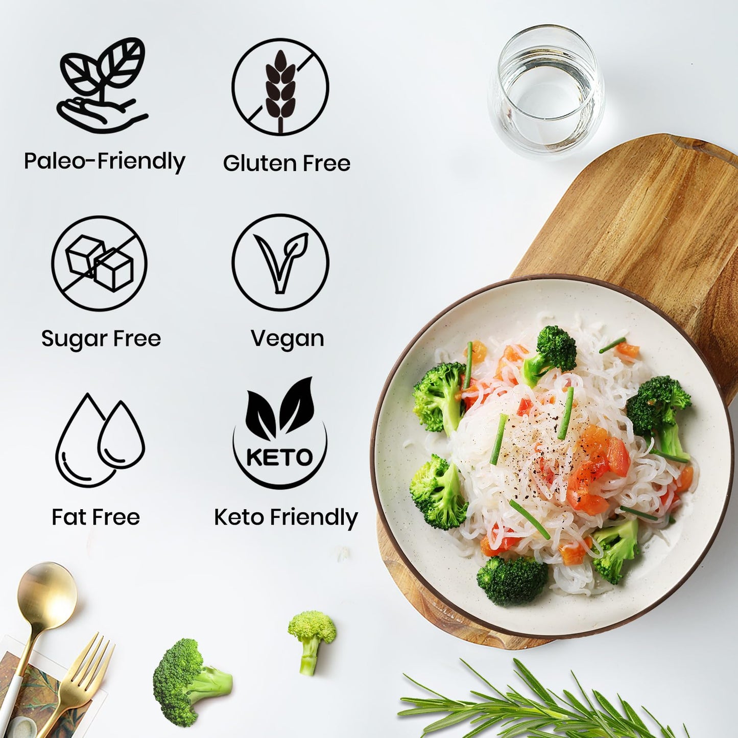Volo Vero Konjac Noodles, 10 Packs Keto Shirataki Noodle Spaghetti, Low Carb Pasta, Vegan, Gluten-Free, Low Calorie, Low Gi, Sug