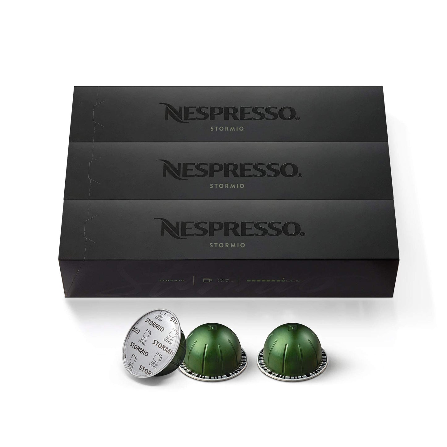 Nespresso Vertuo Stormio Dark Roast Coffee Pods, 30 Count, Brews 7.8oz.