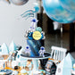 24 Pcs Space Cake Toppers Outer Space Astronaut Figurines Cake Decorations For Space Theme Baby Shower Birthday Party Supplies (