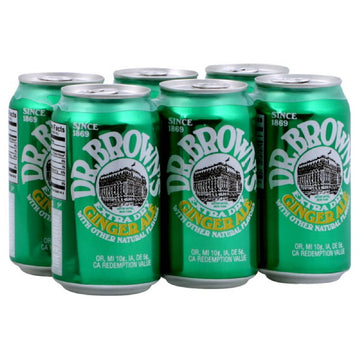 Dr. Browns Ginger Ale Soda, 12 Fl Oz (Pack of 4), 6 Pack