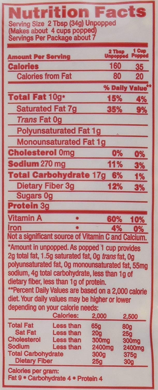 Perfectware 8Oz Popcorn Portion Packs- Case Of 36 Packs