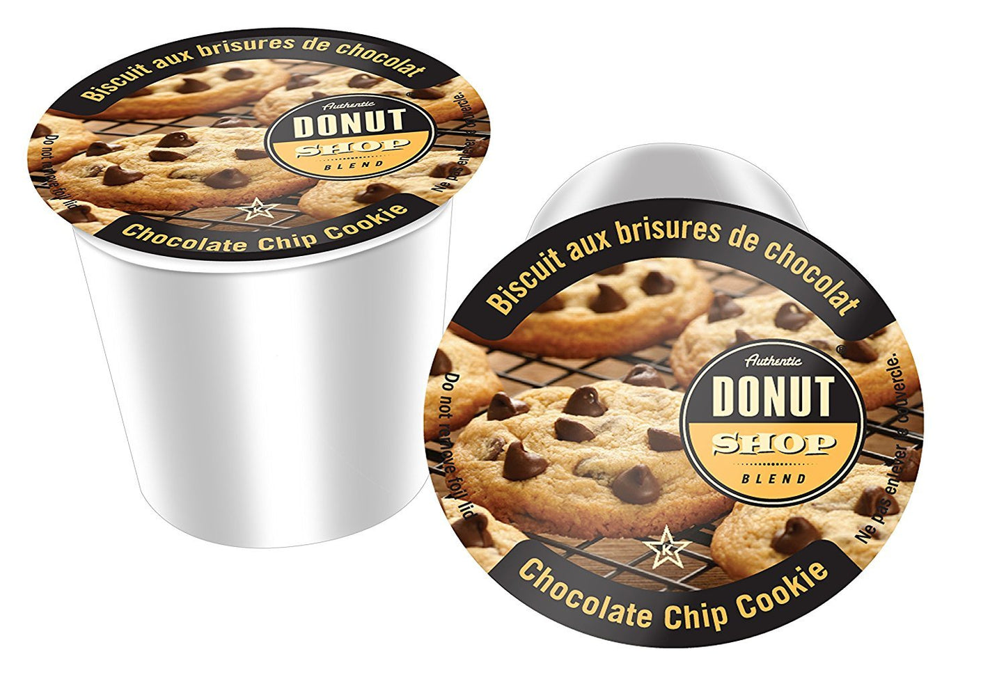 Authentic Donut Shop K-Cup Coffee, Chocolate Chip Cookie, 24 Count, Compatible with Keurig malt-inspired