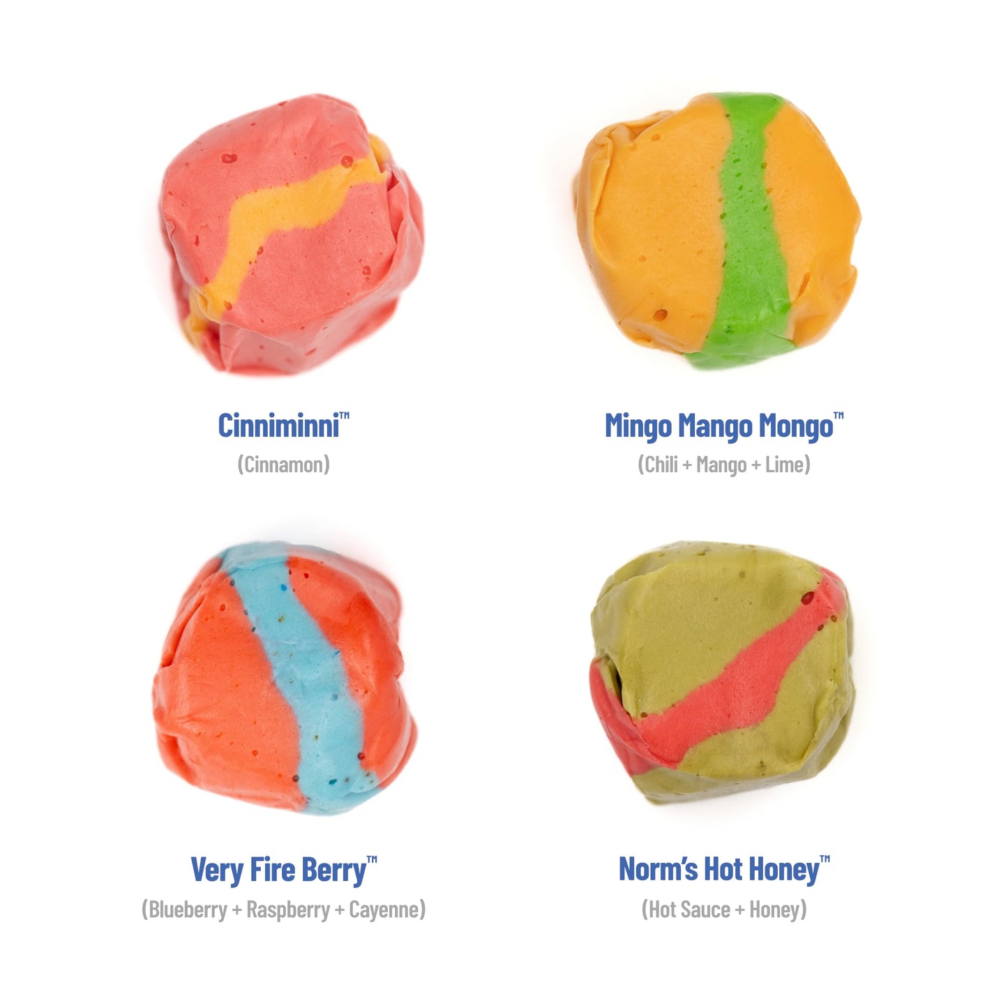 Taffy Shop Spicy Favorites, Salt Water Taffy - Assorted Gourmet Soft Chewy Candy, Variety Pack, Bulk Sweet Snack, Fresh Gift & G
