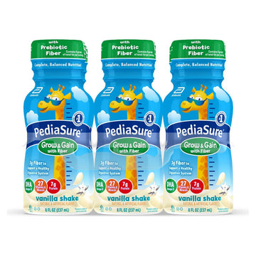 Pediasure, Grow & Gain Fiber Shake, Vanilla, 48 Oz (Pack Of 6)